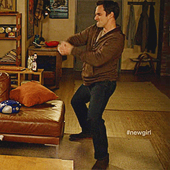 New Girl! (nick-miller-dancing-gif, plus link to True American rules)