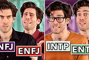 16 Personalities Interacting with Their Introvert/Extrovert Type - YouTube