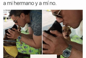 Memes de hermanos - cuando mi mamá le hace cariños a mi hermano y a mi no