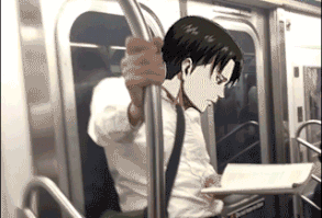 Heichou on a train