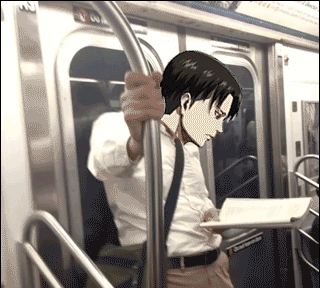 Heichou on a train