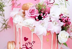 32  Great Image of Happy Birthday Cake And Flowers - birijus.com