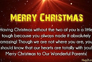 Christmas wishes to parents