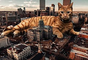 Artist Shows What It Would Be Like If The World Were Inhabited By Giant Cats (92 New Pics)