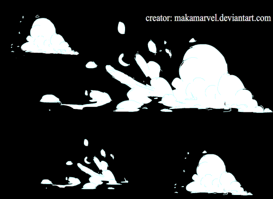 ANIMATED 2d FX... dash smoke something by makaMARVEL