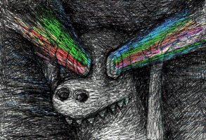 thunderstruck9: “ Kazuo Shiraga (Japanese, 1924-2008), Matsuri no Hi, 1981. Oil on canvas, 45.5 x 38 cm. ”