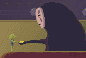 Pixel Challenge 366 @dailypixeldailies Day 108 / 366 No-Face (Kaonashi) Aseprite : 42 frames Original Size: 192x108