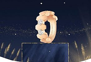 A winter night’s dream where snowflakes turn into slivers of gold and the Vendôme column sparkles. Discover our Bee My Love ring and bracelet, adorned with extraordinary Taille Impératrice diamonds.