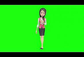 Cartoon presenter on chroma key - YouTube