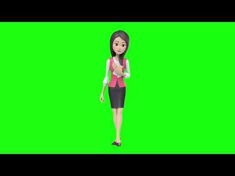 Cartoon presenter on chroma key - YouTube