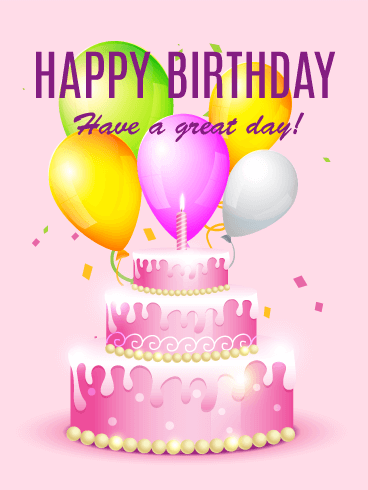 Cheerful Color Happy Birthday Card