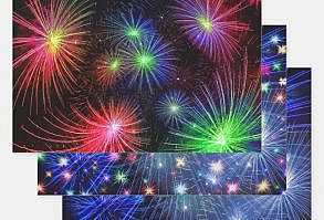 Cool New Years Eve Colorful Fireworks in Black Sky Wrapping Paper Sheets #new #year's #eve #independence #day