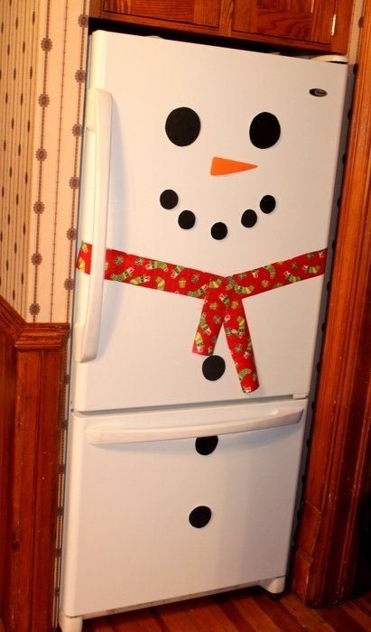 Turn your fridge into a snowman.