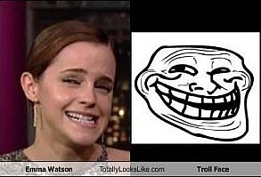 Emma Watson Totally Looks Like Troll Face Look-alike