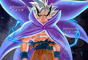 Este seria o visual do Goku utilizando o modo Barion do Naruto - Critical Hits