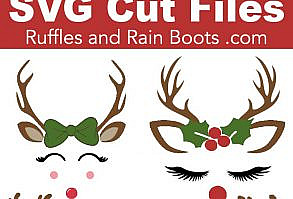 These free reindeer SVGs and antler cut files will have your Christmas crafts done in no time! Perfect for adults or kids, click to see all the free SVGs! #freesvgs #freecutfiles #christmassvg #
