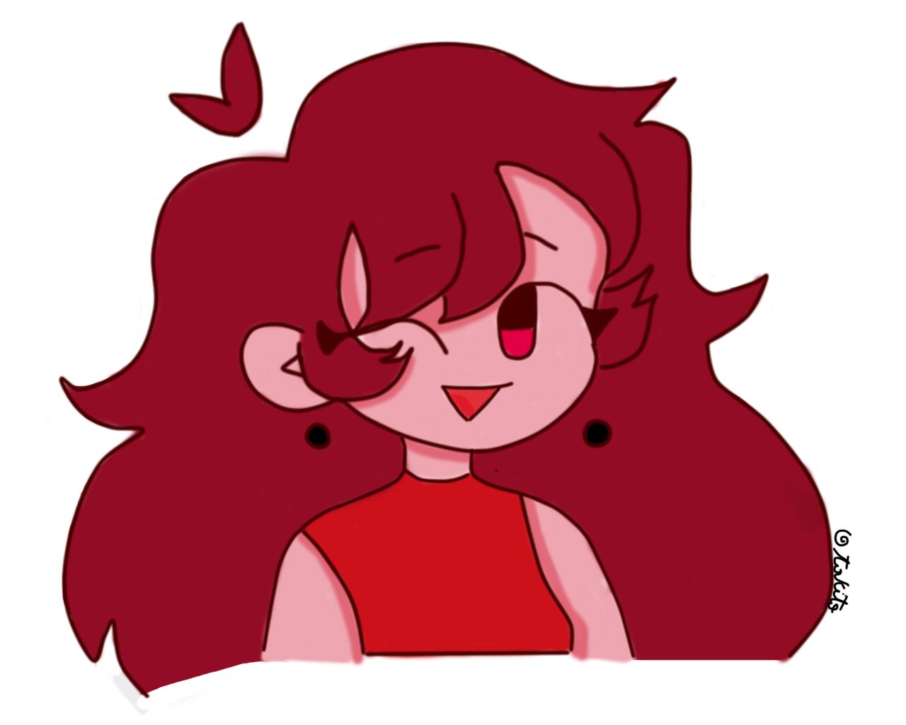 Este dibujo tiene mi firma para que nadie se lo agarre como suyo :u