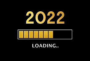 Humorvolle geschäftliche Weihnachtskarte mit Ladebalken und Jahreszahl. Innen ist Platz für Foto und Logo. Originelle Karte für eine IT-Firma!