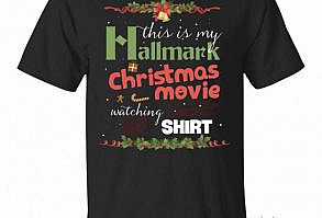 Hallmark Christmas Movies Watching T Shirt Shipping from the US. Easy 30 day return policy, 100% cotton, Double-needle neck, sleeves and hem; Roomy Unisex Fit.