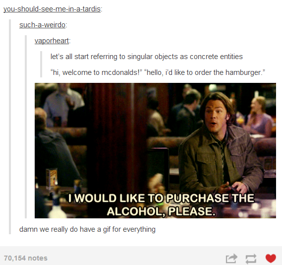 No really, Supernatural has a gif for everything