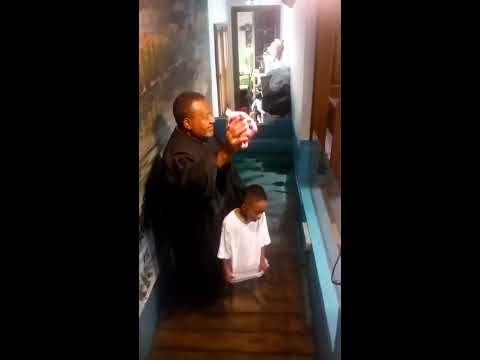 Kid Decides To Baptize Himself After Too Excited - YouTube