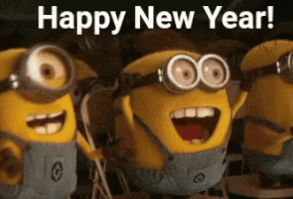 Minions Happy New Year GIF - Minions Happy New Year - Discover & Share GIFs
