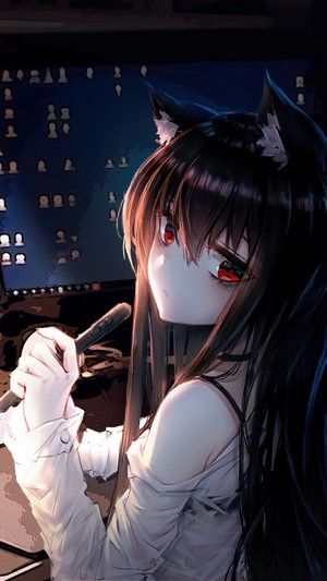 Anime, Girl, Computer, Desktop, 4K phone HD Wallpapers, Images, Backgrounds, Photos and Pictures