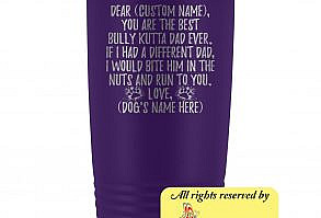 Personalized Bully Kutta Dad Gifts, Indian Mastiff Owner Tumbler, Pakistani Mastiff Gifts For Men, Sindh Mastiff Dog Daddy Present Gift