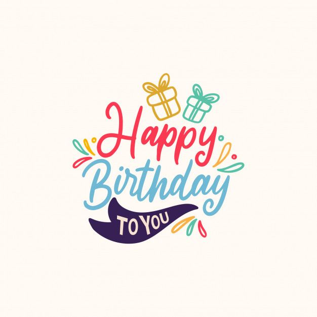 Happy birthday brush calligraphy. Premium Vector