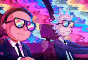 Rick And Morty Aesthetic GIF - RickAndMorty Aesthetic Rainbow - Discover & Share GIFs