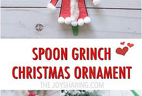 Cute and simple Christmas ornament kids can make #christmas #christmascrafts #kidscrafts #craftsforkids #gri