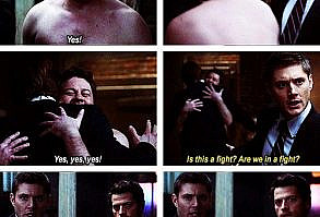 Supernatural's version of cupid: naked dude that likes to hug