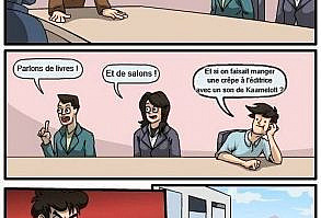 Sur notre compte TikTok (livrs_editions), l'une des vidéos avec le plus de vues met en scène notre éditrice en train de manger une crêpe sur un son de Kaamelott. 😂 Quel drôle d'algorithe, vous ne trouvez pas ?