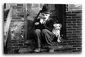 Vollständiger Titel: Charlie Chaplin auf Treppe mit Hund Printed Paintings: Leinwandbilder für Anspruchsvolle! Es handelt sich hier um ein Produkt mit Top-Qualität zu 100% aus deutscher Produktion. Nach dem Eingang Ihrer Bestellung wird das Baumwoll-Leinwandgewebe bedruckt und anschließend auf einen echten Keilrahmen aus Fichtenholz gespannt. Sie erhalten keine Lagerware, sondern immer eine frisch bedruckte Leinwand. Die Lieferzeit beträgt 2-3 Werktage innerhalb Deutschlands. Wir verwenden echte Keilrahmen Rahmen aus  Kiefernholz in 18 mm Stärk