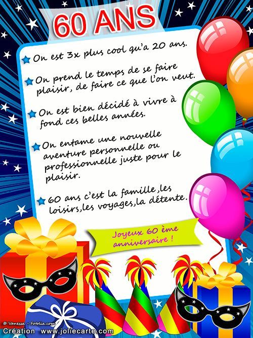 idée de carte anniversaire homme 60 ans
