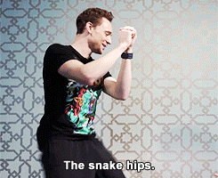 The snake hips. - Hiddles gif