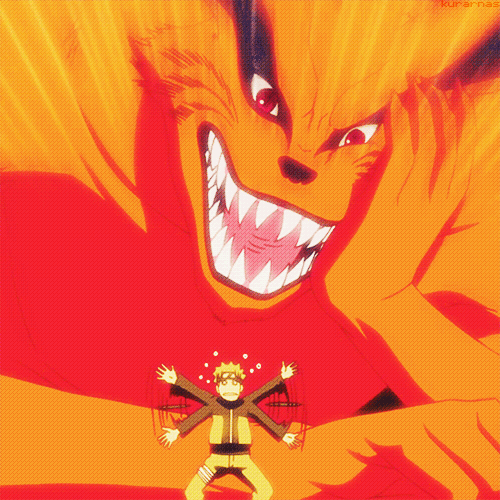 naruto uzumaki and kurama. Best team besides naruto and sasuke #naruto