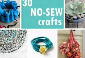 Looking for awesome HOMEMADE HOLIDAY GIFT IDEAS?? A roundup of 30 no-sew crafts including accessories, home decor, and toys. #NoSew #Crafts #NoSewCrafts