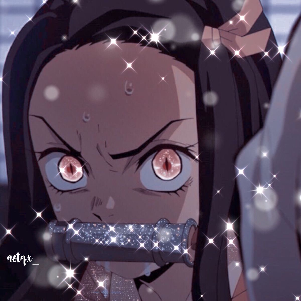 #anime #icon #glitter #filter #nezuko #kamado 