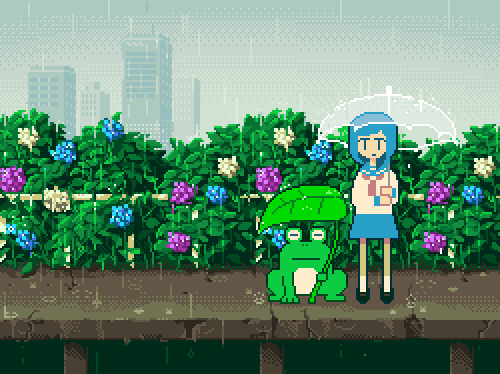 ほんのり哀愁漂うドット絵のキュートなGIFアニメが集まる「1041uuu」 - GIGAZINE