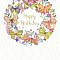 Birthday Card Butterfly Wreath Pictura USA Outside Text: Happy BirthdayInside Text: May happiness flourish today! Refinements: Foil 0012.61280
