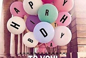 Happy birthday pictures for wife. The happy birthday message is written on beautiful and colorful balloons.