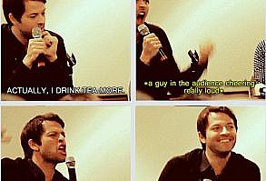[SET OF GIFS] Misha convention panel