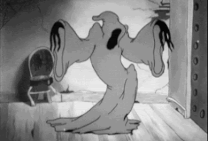 CINEMA DE ANIMAÇÃO - ANIMATION MOVIE - CINE DE ANIMACIÓN - アニメ映画: Gifs da Disney em preto e branco: Mickey, Minie, Pluto e caveiras