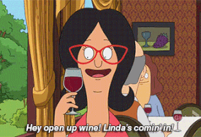 When she spoke to her wine: