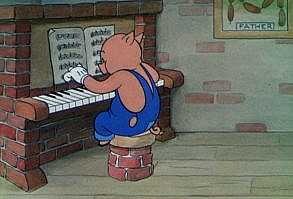 It’s amazing how dark the humour in early Disney shorts could get. Just check out the top right-hand corner of this still from 'The Three Little Pigs'.