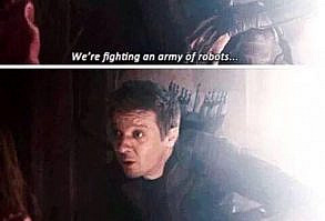 Okay, but this is why I love Clint. Lovelovelove Clint. He helps anyhow, even though he knows he's not as powerful as the others. Ajdhfhjajk