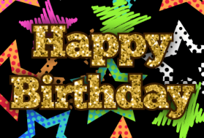 Colorful Stars Happy Birthday Card