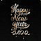 2022 gold happy new year phone wallpaper, season's greetings text on black background | free image by rawpixel.com / Nattha