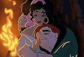 Esmeralda and Quasimodo